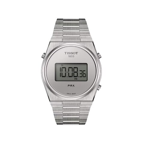 Tissot horloge met een kast in staal, met een wijzerplaat in het zilver en een diameter van 40 mm