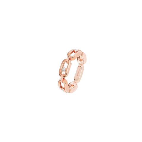 Messika ring in rosé goud 18kt met briljant van 0,09 karaat