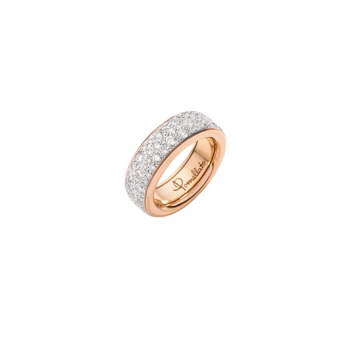 Pomellato ring in rosé goud 18kt met briljant van 1,88 karaat