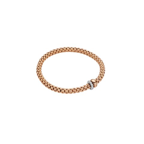 Fope armband in rosé goud 18kt met briljant van 0,29 karaat