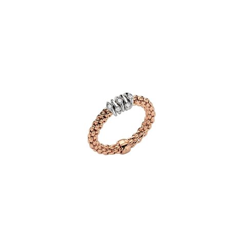 Fope ring in rosé goud 18kt met briljant van 0,07 karaat