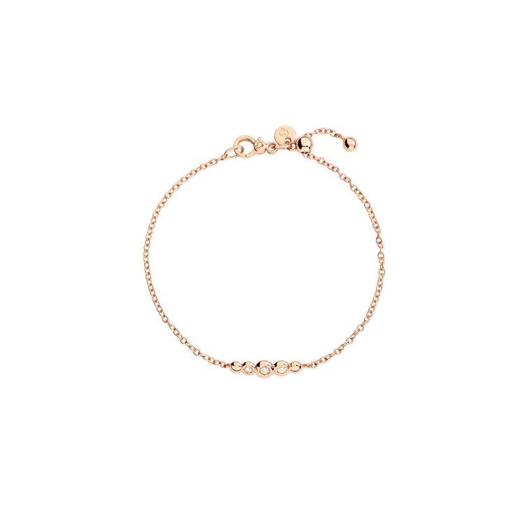 DoDo armband in rosé goud 9kt met briljant van 0,09 karaat