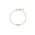 DoDo armband in rosé goud 9kt met amethist & roze saffier & robijn - thumb