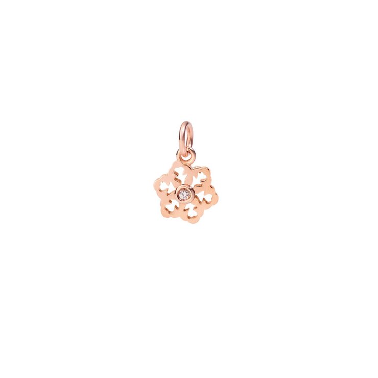 DoDo hanger in rosé goud 9kt met briljant van 0,02 karaat