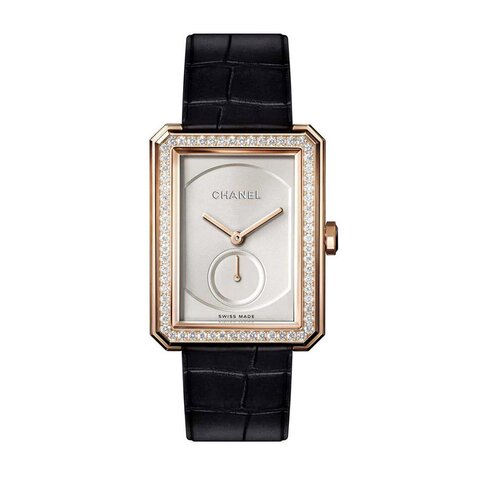 CHANEL horloge met een kast in beige goud, met een wijzerplaat in het wit en een diameter van 28.6 x 37 mm