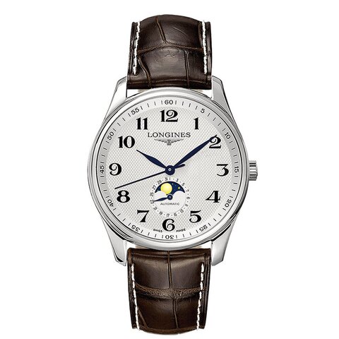 Longines horloge met een kast in staal, met een wijzerplaat in het zilver en een diameter van 42 mm