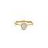 The Exclusive Collection verlovingsring in geel goud 18kt met ovalen diamant van 0,32 karaat als hoofdsteen omringd door briljanten van 0,22 karaat - thumb