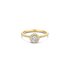 The Exclusive Collection verlovingsring in geel goud 18kt met briljant (ronde diamant) van 0,30 karaat als hoofdsteen omringd door briljanten van 0,32 karaat - thumb