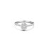 The Exclusive Collection verlovingsring in wit goud 18kt met ovalen diamant van 0,30 karaat als hoofdsteen omringd door briljanten van 0,31 karaat - thumb