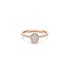 The Exclusive Collection verlovingsring in rosé goud 18kt met ovalen diamant van 0,30 karaat als hoofdsteen omringd door briljanten van 0,24 karaat - thumb