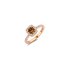 The Exclusive Collection verlovingsring in rosé goud 18kt met bruine cushion diamant als hoofdsteen omringd door briljanten van 0,34 karaat - thumb