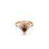 The Exclusive Collection verlovingsring in rosé goud 18kt met bruine peervormige diamant als hoofdsteen omringd door briljanten van 0,61 karaat - thumb