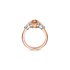 The Exclusive Collection verlovingsring in rosé goud 18kt met bruine peervormige diamant als hoofdsteen omringd door briljanten van 0,61 karaat - thumb