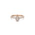 The Exclusive Collection verlovingsring in rosé goud 18kt met ovalen diamant van 0,22 karaat als hoofdsteen omringd door briljanten van 0,21 karaat - thumb