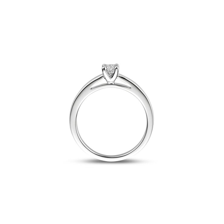 The Exclusive Collection verlovingsring in wit goud 18kt met briljant (ronde diamant) van 0,24 karaat