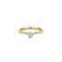 The Exclusive Collection verlovingsring in geel goud 18kt met briljant (ronde diamant) van 0,30 karaat als hoofdsteen omringd door briljanten van 0,14 karaat - thumb