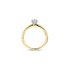 The Exclusive Collection verlovingsring in geel goud 18kt met briljant (ronde diamant) van 0,30 karaat als hoofdsteen omringd door briljanten van 0,14 karaat - thumb