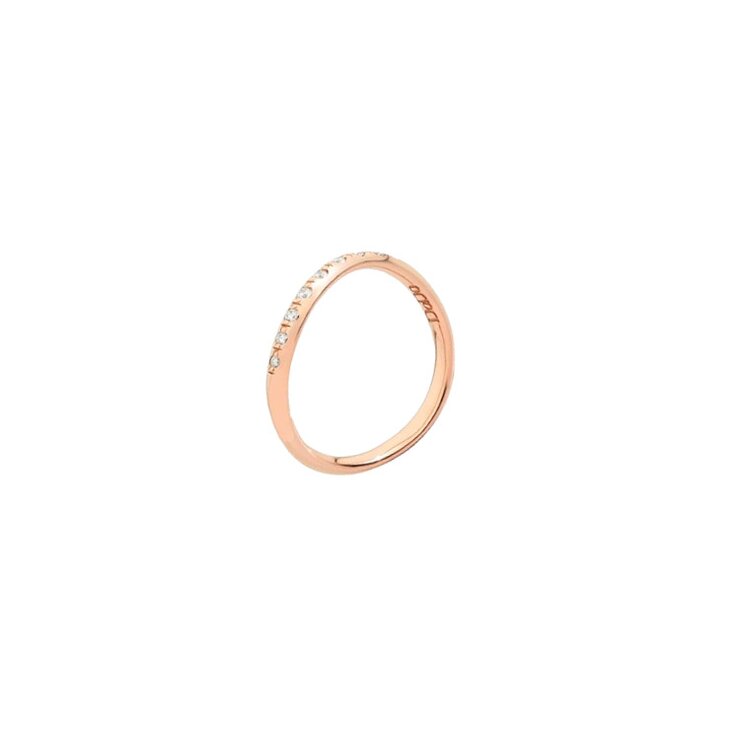 DoDo ring in rosé goud 9kt met briljant van 0,09 karaat