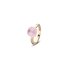 Bigli ring in rosé goud 18kt met quartz rose omringd door briljanten van 0,02 karaat - thumb