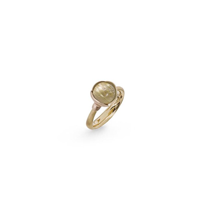 Ole Lynggaard ring in geel goud 18kt met quartz rutile