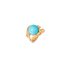 Ole Lynggaard ring in geel goud 18kt met turquoise omringd door briljanten van 0,04 karaat - thumb