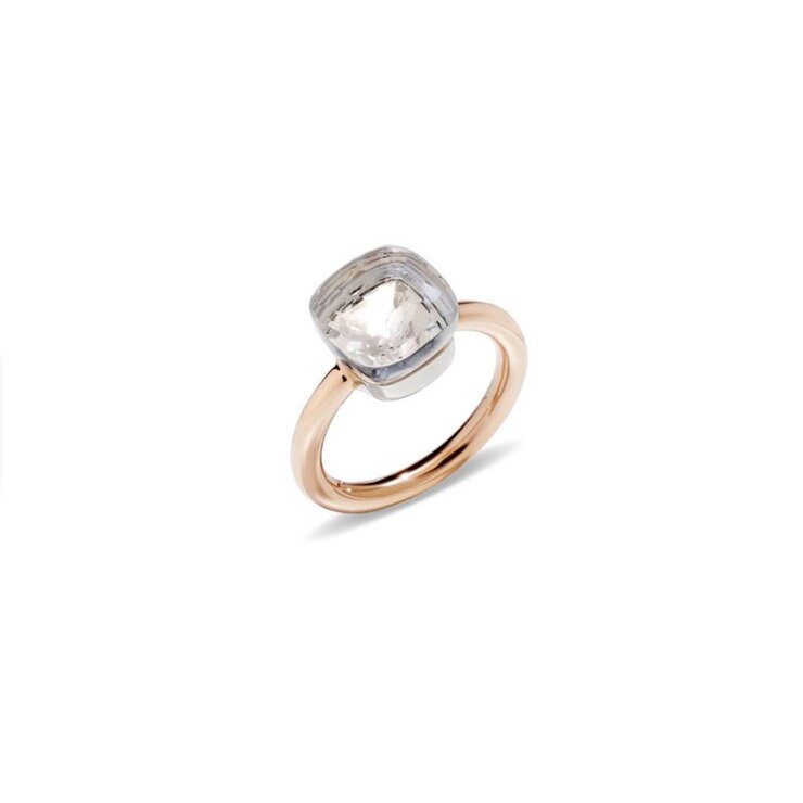 Pomellato ring in rosé goud 18kt met topaas incoloré