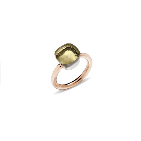 Pomellato ring in rosé goud 18kt met quartz lemon