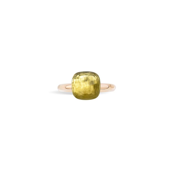 Pomellato ring in rosé goud 18kt met quartz lemon