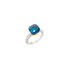 Pomellato ring in wit goud 18kt met topaas london & turquoise omringd door briljanten van 0,73 karaat - thumb