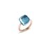 Pomellato ring in rosé goud 18kt met topaas blauw - thumb