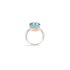 Pomellato ring in wit goud 18kt met topaas blauw omringd door briljanten van 0,73 karaat - thumb