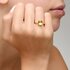 Pomellato ring in rosé goud 18kt met quartz lemon - thumb