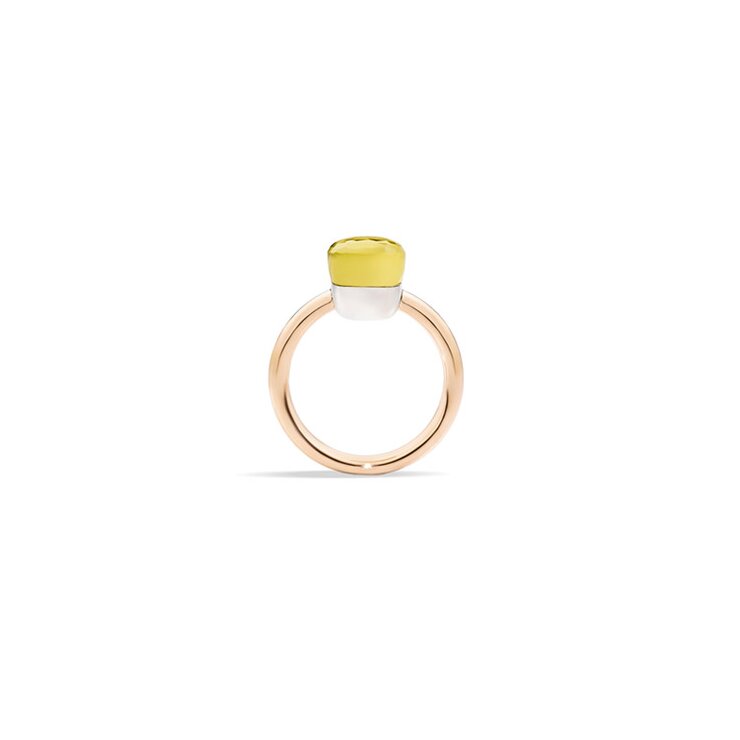 Pomellato ring in rosé goud 18kt met quartz lemon