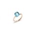 Pomellato ring in rosé goud 18kt met topaas blauw - thumb