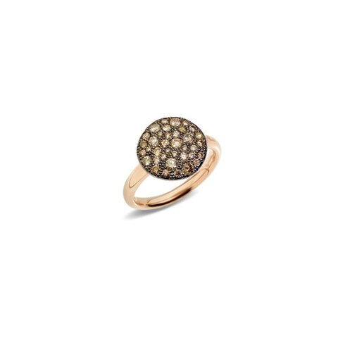 Pomellato ring in rosé goud 18kt met bruine briljant van 0,68 karaat