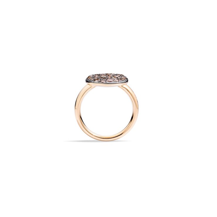 Pomellato ring in rosé goud 18kt met bruine briljant van 0,68 karaat