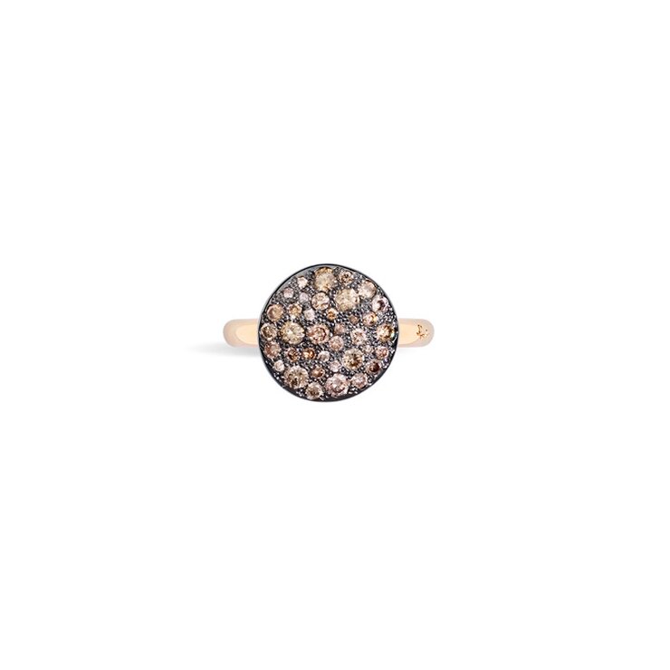 Pomellato ring in rosé goud 18kt met bruine briljant van 0,68 karaat