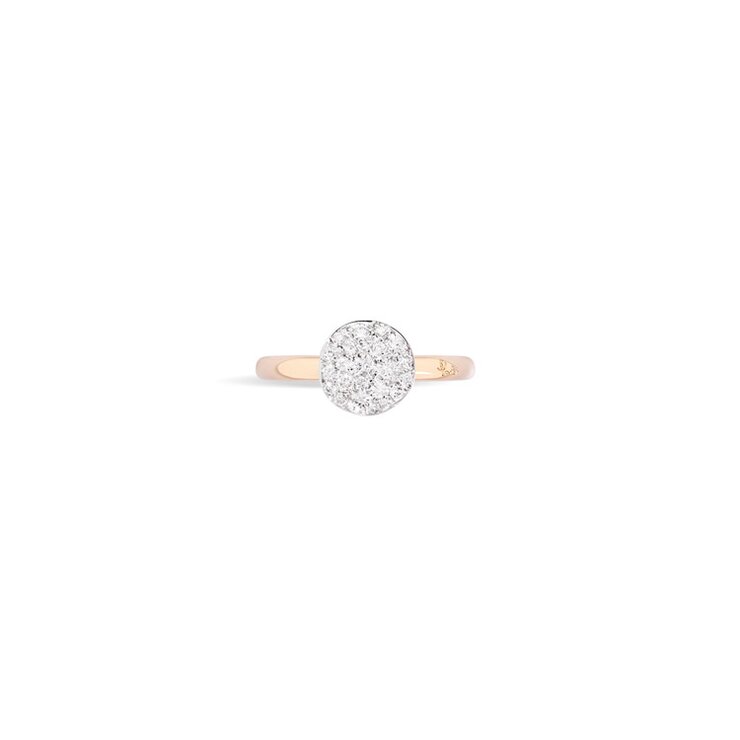 Pomellato ring in rosé goud 18kt met briljant van 0,24 karaat