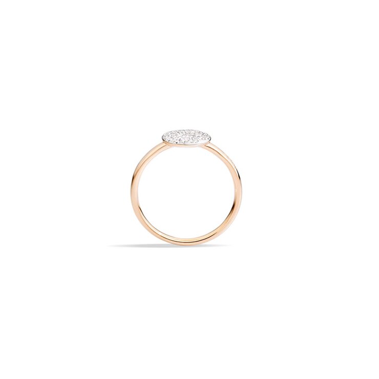 Pomellato ring in rosé goud 18kt met briljant van 0,24 karaat