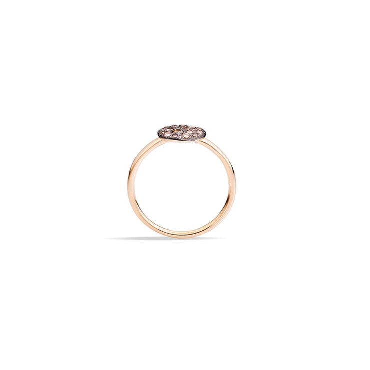 Pomellato ring in rosé goud 18kt met bruine briljant van 0,24 karaat