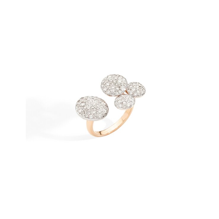 Pomellato ring in rosé goud 18kt met briljant van 1,58 karaat