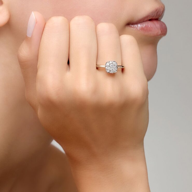 Pomellato ring in rosé goud 18kt met briljant van 0,84 karaat