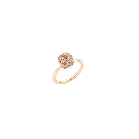 Pomellato ring in rosé goud 18kt met bruine briljant van 0,90 karaat