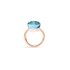 Pomellato ring in rosé goud 18kt met topaas blauw - thumb