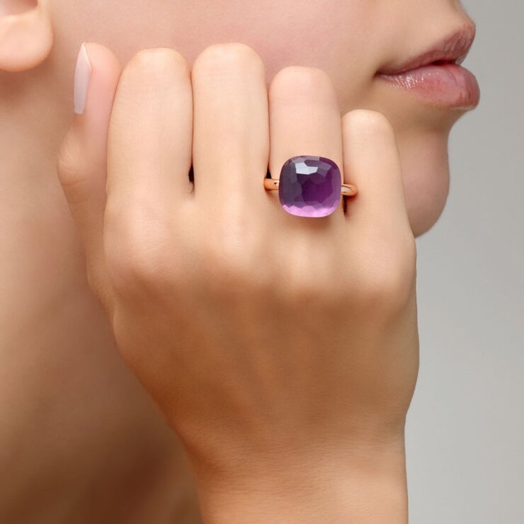 Pomellato ring in rosé goud 18kt met amethist