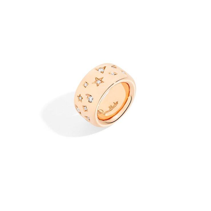 Pomellato ring in rosé goud 18kt met briljant van 0,79 karaat