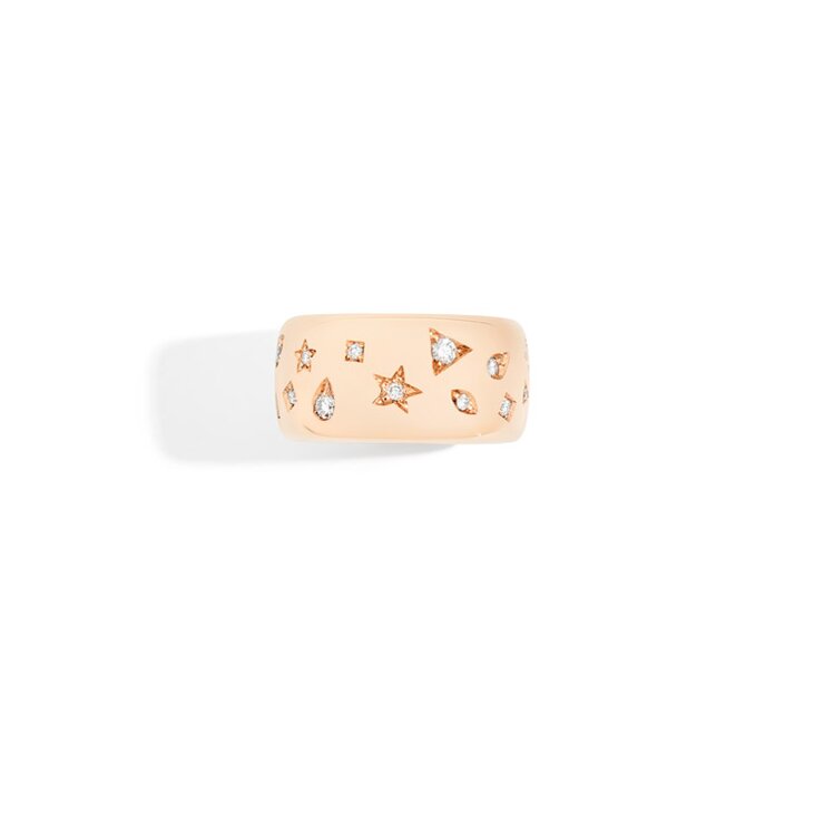 Pomellato ring in rosé goud 18kt met briljant van 0,79 karaat