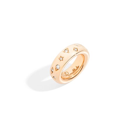 Pomellato ring in rosé goud 18kt met briljant van 0,50 karaat