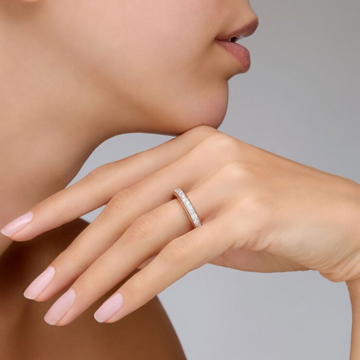 Pomellato ring in rosé goud 18kt met briljant van 1,06 karaat