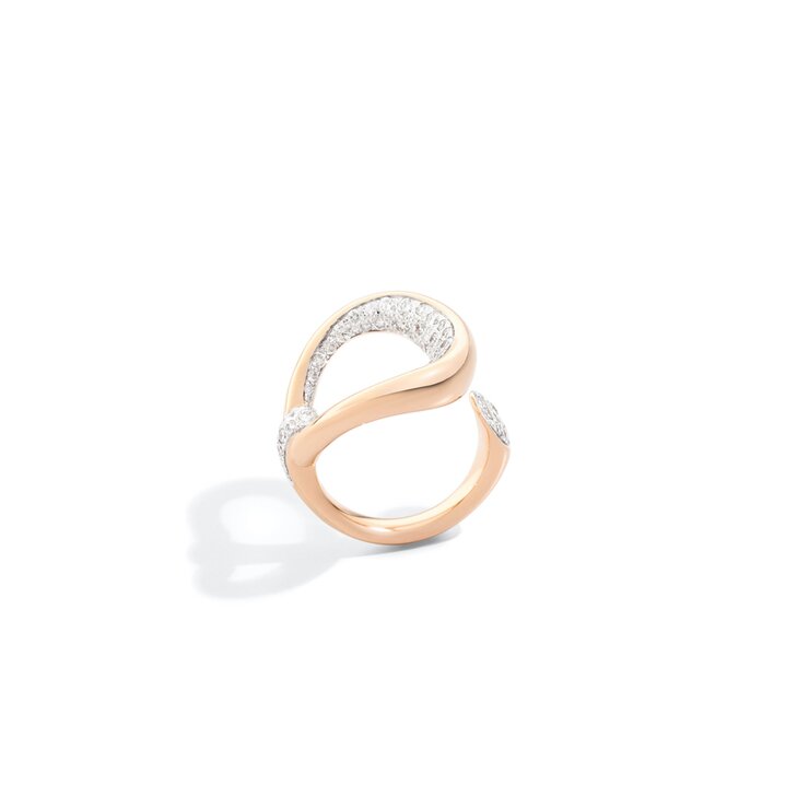 Pomellato ring in rosé goud 18kt met briljant van 0,97 karaat